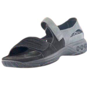 Therafit Lola Black Grey Plantar Fasciitis Friendly Sandal, Size 39 (8.5 - 9)